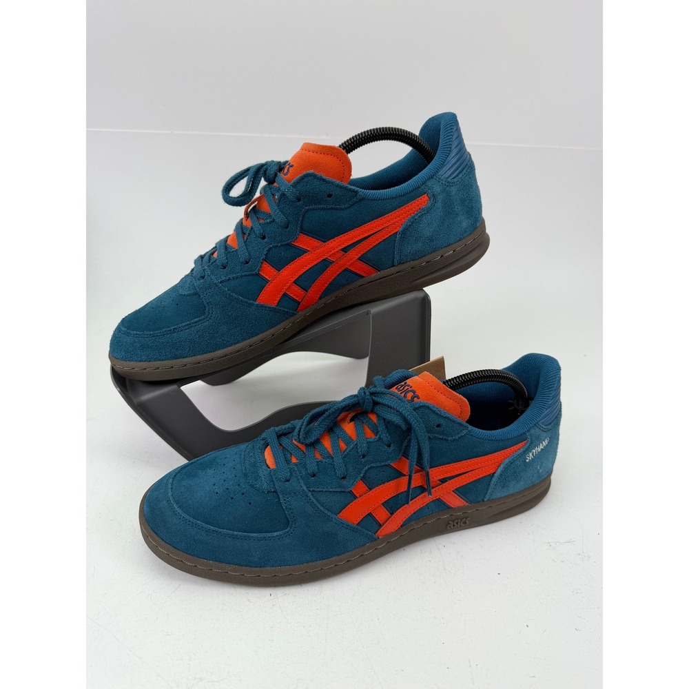 ASICS Skyhand OG Teal Orange Tomato Suede Gum Sole Sneakers 1203A452 Mens 11